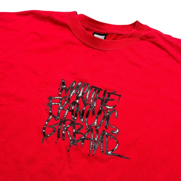 Vintage 90s Marithe Francois Girbaud Graffiti Tag Red T Shirt Mens Large - Picture 1 of 8